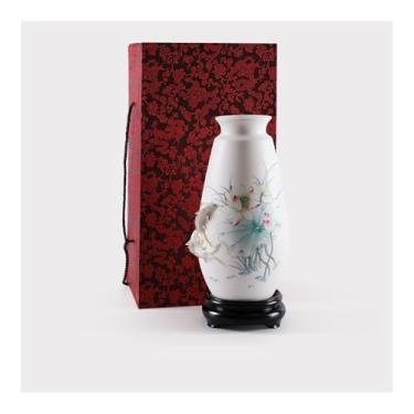 Imagem de URGDWEKJY Vaso de porcelana ornamentos para decoração de escritório e casa vasos de flores