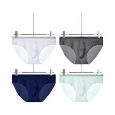 Imagem de Cuecas De Seda De Gelo Masculinas 5PCS Verão Respirável Secagem Rápida