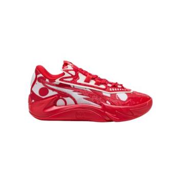 Imagem de PUMA Tênis de basquete infantil unissex Scoot Zeros (criança grande), Para todos os tempos, vermelho/branco, 17