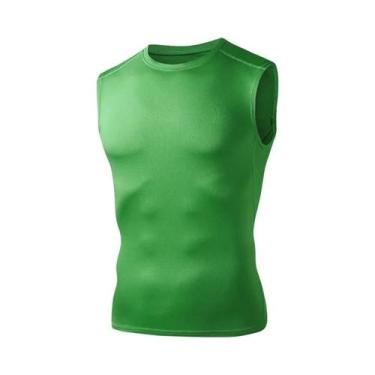 Imagem de Camiseta Regata Masculina De Verão Sem Mangas Compressão Para Treino D