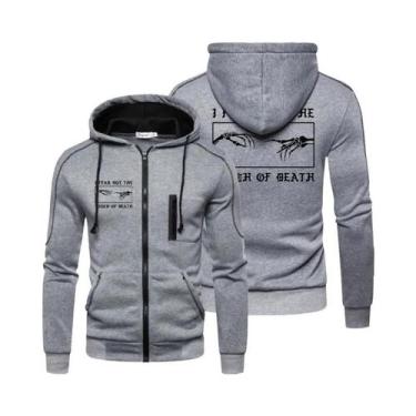 Imagem de Jaqueta Casual Masculina Com Capuz E Zíper, Manga Longa, Para Esportes