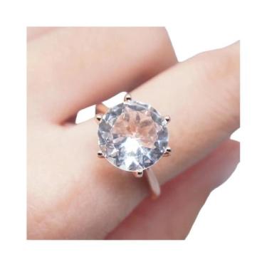 Imagem de 925 prata esterlina real moissanite anel graça banquete brilhante jóia