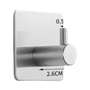 Imagem de Ganchos Autoadesivos De Aço Inoxidável Reforçados 2-10 Peças, Suportes