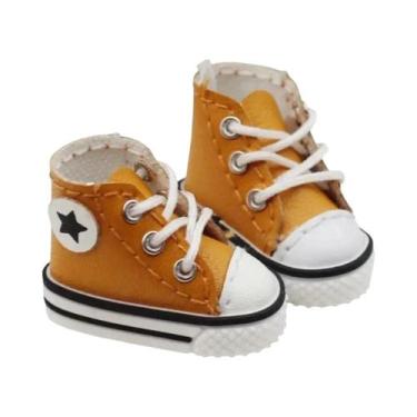 Imagem de Botas De Salto Alto Em Couro PU Com Cadarço Para Bonecas 11 BJD DOD Ob