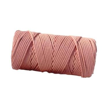 Imagem de Corda De Macramê De Algodão Natural 3mm 100m Para Tricô Manual E Tapeç