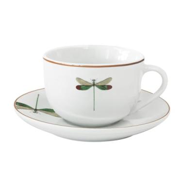 Imagem de Xicara e pires para café Libélula em porcelana 80ml