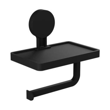 Imagem de Papeleira com Adesivo Preto Fosco Astra