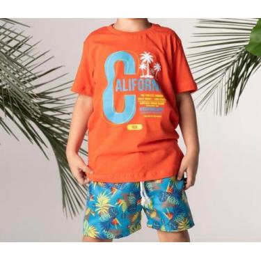 Imagem de Conjunto estilo verão menino 100% algodão C/ manga - patricinha Kids