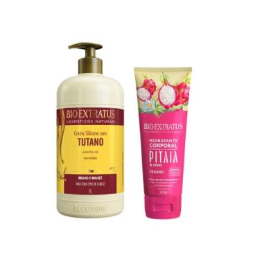 Imagem de Creme De Silicone Com Tutano Bio Extratus 1 L + Creme Hidratante Pitay
