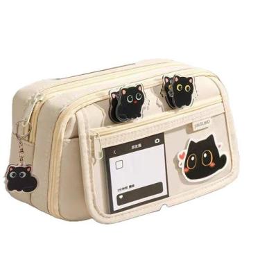 Imagem de Estojo de lápis de grande capacidade, 9 camadas, design fofo para gato