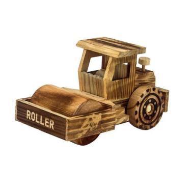 Imagem de Caminhão de engenharia simulado de brinquedo modelo Road Roller de mad
