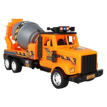 Imagem de Brinquedo de caminhão Simulation Inertia Mixer para crianças - Orange 