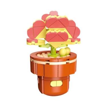 Imagem de Conjunto De Blocos De Montar DIY Para Meninas: Buquê De Flores Eternas