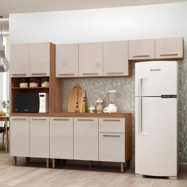 Imagem de Armario De Cozinha Pop 1 Forno Com 12 Portas E 1 Gaveta Freijo/baunilha/freijo