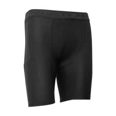 Imagem de Bermuda Térmica Masculina Penalty Skin 183 Cor:PretoTamanho:GG, Preto,