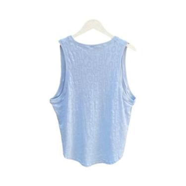 Imagem de Camisetas De Verão Sem Mangas Para Mulheres, Blusas De Pilates E Yoga 