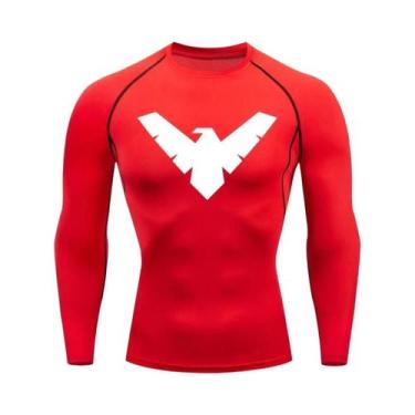 Imagem de Camiseta De Compressão Masculina De Secagem Rápida Para Corrida, Manga