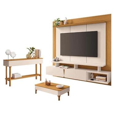 Imagem de Home Suspenso Zenith Off White Cinamomo com Mesa de Centro Liz e Apara