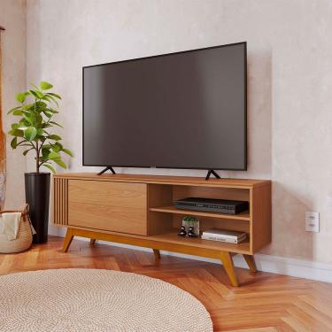 Imagem de Rack Bancada Otawa para Sala de TV até 60 Polegadas Freijó Colibri