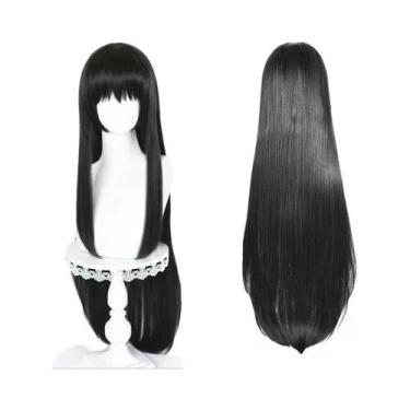 Imagem de Peruca Sintética Preta De 90cm De Comprimento Para Cosplay Akemi Homur