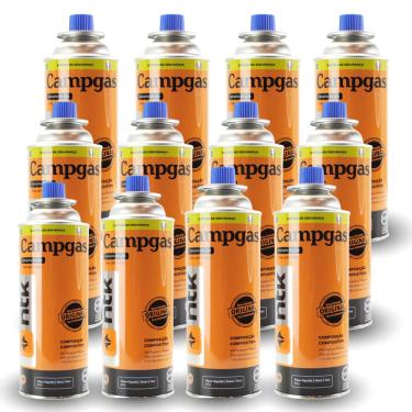 Imagem de Kit Refil 12 Cartuchos De Gas Pra Maçarico Fogareiro Portatil