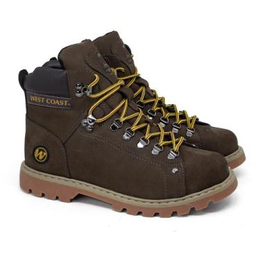 Imagem de Bota Casual Masculina West Coast WC 08 Couro Nobuck Conforto Cadarço C