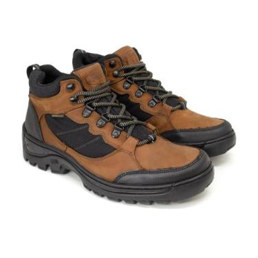 Imagem de Bota Masculina Anatomic Gel 360 Outdoor Rústica Couro, Conhaque, 42