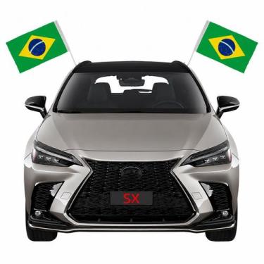 Imagem de Kit 6 Bandeiras Brasil Carro Copa Do Mundo Universal - Angry Bee