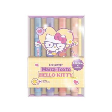 Imagem de Kit marca texto leoarte com 4 hello kitty - LEONORA