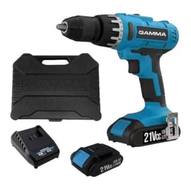 Imagem de Furadeira Parafusadeira S/ Fio 13mm Gamma G12301 21V Bivolt, Bivolt