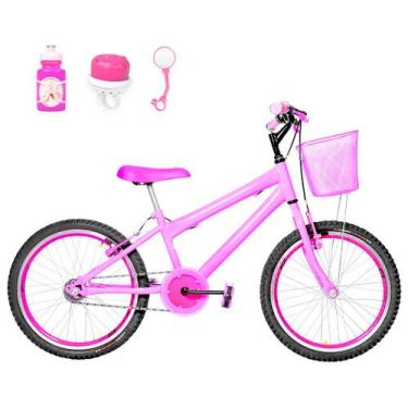 Imagem de Bicicleta Infantil Feminina Aro 20 Aero + Kit Passeio - FlexBikes, Ros