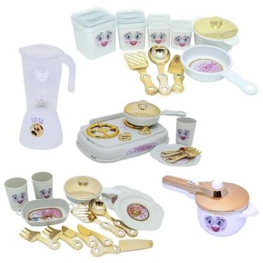 Imagem de Kit Infantil Princesa Jantar Fogão Panelinha  Talher 30pç - Altimar