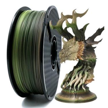 Imagem de Filamento de impressora 3D WISDREAM PLA Forest/Jungle/Military Rainbow