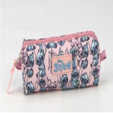Imagem de Estojo Escolar Triplo Stitch Luxcel Rosa 3 Compartimentos