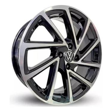 Imagem de Kit 4 Rodas Aro 15x6 4x100 R- Seven Preta Diamantada S275 - SCORRO