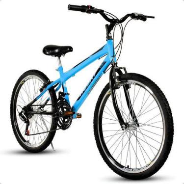 Imagem de Bicicleta Infanto Juvenil Aro 24 Maculina 18v Volt Menino Azul Husky