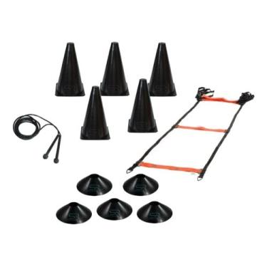 Imagem de Escada Agilidade 2,5m + 05 Pratos + 05 Cones + Corda Pular