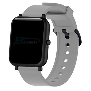 Imagem de Pulseira 20mm Silicone compatível com Amazfit Bip - Amazfit GTS - Amazfit GTR 42mm - Galaxy Watch Active 1 e 2 - Galaxy Watch 3 41mm - Galaxy Watch 42mm - Marca LTIMPORTS (Cinza)