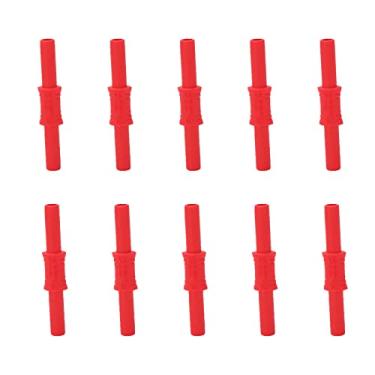 Imagem de Acoplador de banana, adaptador de extensão de plugue de banana de latão niquelado J.20009 para automóvel vermelho