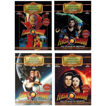 Imagem de Kit box slim flash gordon coleção super heróis ed. colecionador - 8 dvds