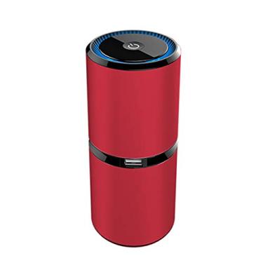 Imagem de Purificador de ar para carro Purificador de ar portátil de íons negativos Purificador de ar USB Purificador de ar aniônico para carro Home Office, vermelho