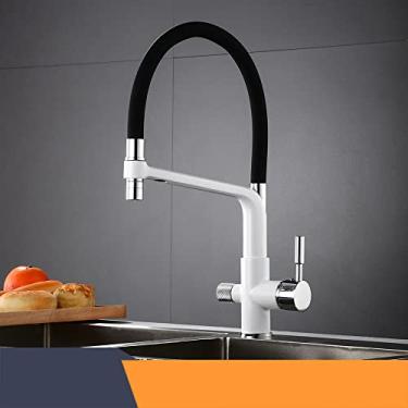 Imagem de Torneiras de filtro de água Misturador de torneira de cozinha Torneiras de cozinha Misturador de pia Torneiras purificador de água Torneira de filtro misturador de cozinha, branco e cromado, China
