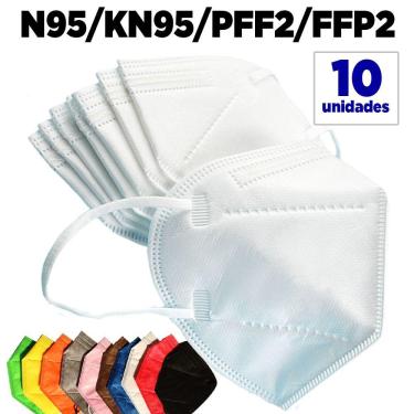 Imagem de Máscara 5 camadas N95 / KN95 / PFF2 / FFP2 10 un coloridas