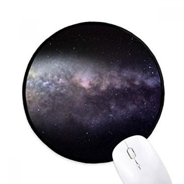 Imagem de DIYthinker Mouse pad elíptico cósmico padrão universo nebulosa desktop escritório tapete redondo para computador