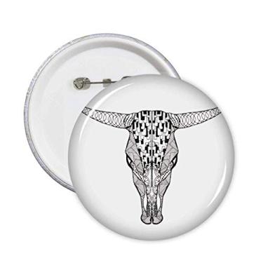 Imagem de Broche de desenho de animal de vaca de rosto longo para decoração de 5 peças