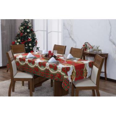 Imagem de Toalha De Mesa Natal 4 Lugares 1,4M X 1,5M Retangular Oxford - Jandis