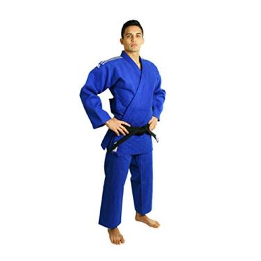 Imagem de Kimono Judô Adidas Champion II Azul Com Novo Selo Eletronico Da Ijf 195