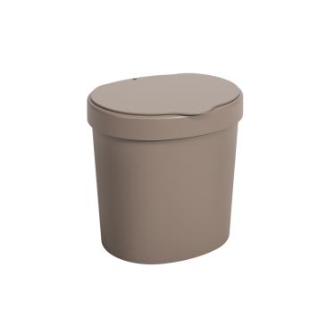 Imagem de Lixeira com Tampa para Pia Coza Basic 17,5 x 15 x 18,2 cm Warm Gray