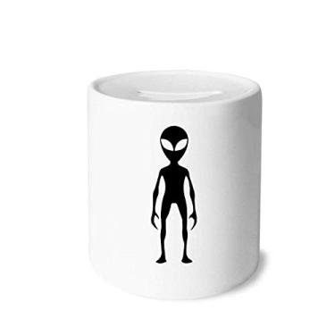 Imagem de DIYthinker Caixa de dinheiro alienígena do universo e alienígena porta-moedas de cerâmica presente de cofrinho