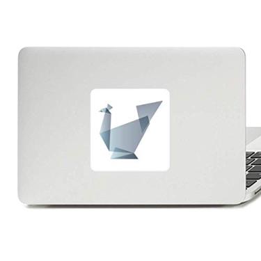 Imagem de Adesivo de vinil em formato geométrico de pavão origami decoração de PC
